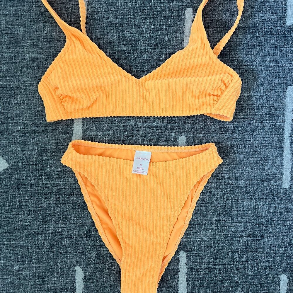Neon orange bikini